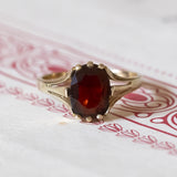 Vintage 8K gold garnet ring, 1950s