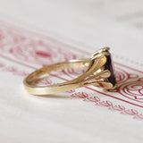 Vintage 8K gold garnet ring, 1950s