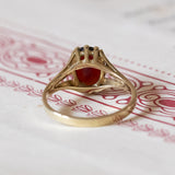 Vintage 8K gold garnet ring, 1950s