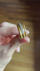 Винтажные серьги-кольца из 18-каратного золота с бриллиантами, 60-е/70-е годы