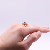 Vintage 18 Karat Gold Saphir und Diamant Ring, 50er Jahre