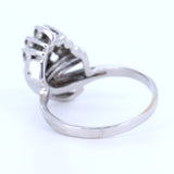 Ring aus 18 Karat Weißgold mit Diamanten im Huit-Huit-Schliff, 40er Jahre