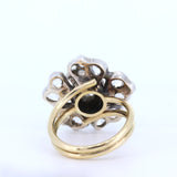 Ring aus 18 Karat Gold und Silber mit Diamanten im Rosettenschliff, 30er Jahre