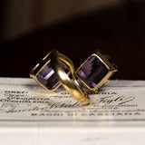 Vintage 18 Karat Goldring mit Amethysten, 50er Jahre - Antichità Galliera