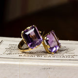 Vintage 18 Karat Goldring mit Amethysten, 50er Jahre - Antichità Galliera