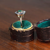 Vintage 18 Karat Goldring mit Smaragd und Rosetten, 50er Jahre - Antichità Galliera