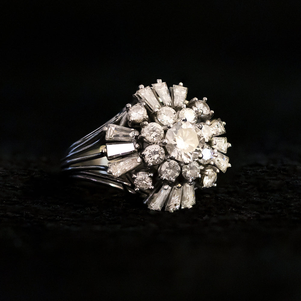 Bague Vintage Strass Taille 58 - Style Rétro Et élégant, Occasion