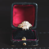 Anello vintage in oro 14K con diamanti, anni '60