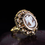 18K gold ring with cameo depicting Archangel Michael, early 900s - Antichità Galliera