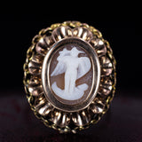 18K gold ring with cameo depicting Archangel Michael, early 900s - Antichità Galliera