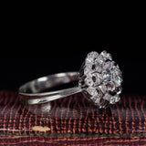 Vintage 18K white gold diamond ring, 50s - Antichità Galliera