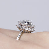 Vintage 18K white gold diamond ring, 50s - Antichità Galliera