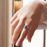 Antique 18K gold sapphire and diamond ring, 40s - Antichità Galliera