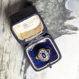 Antiker Saphir- und Diamantring aus 18 Karat Gold, 40er Jahre - Antichità Galliera