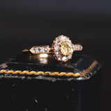 Bague vintage en or 18 carats et diamants, 1950
