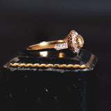 Vintage 18K gold diamond ring, 50s