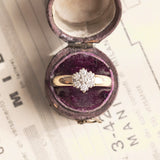 Vintage 14K Goldring mit Diamanten im Brillantschliff (ca. 0.35ctw.), 60er
