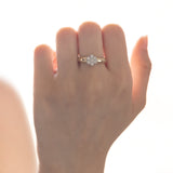 Vintage 14K Goldring mit Diamanten im Brillantschliff (ca. 0.35ctw.), 60er