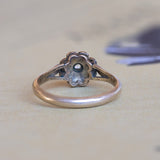 Antiker Ring aus 18 Karat Gold mit dreiphasigem Diamanten im Rosettenschliff, Anfang des 900. Jahrhunderts