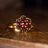 Vintage 18K gold ring with garnets, 50s - Antichità Galliera