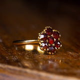 Vintage 18K gold ring with garnets, 50s - Antichità Galliera