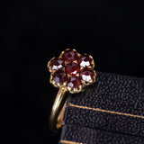 Vintage 18K gold ring with garnets, 50s - Antichità Galliera