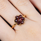 Vintage 18K gold ring with garnets, 50s - Antichità Galliera