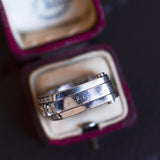 Gianni Carità articulated ring in 18K white gold with brilliant cut diamonds
