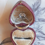 Vintage 18K Weißgold Ring mit Diamanten (Mitte ca.0.40ct), 60er