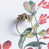 Vintage 8K gold ring with garnets, 50s
