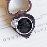 Daisy ring with central pink coroné cut diamond and brilliant cut diamonds