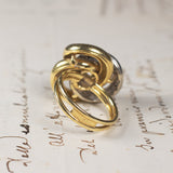 Vintage zweifarbiger (gelb und weiß) 18 Karat Goldring mit Diamanten, 60er Jahre - Antichità Galliera