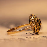Vintage 18 Karat Gold Ring mit Granaten, 50er / 60er Jahre