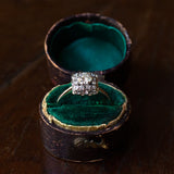 Vintage 18 Karat Weißgold Ring mit Diamanten (Mitte ca. 0.30 ct), 50er Jahre