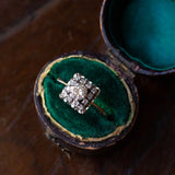 Vintage 18 Karat Weißgold Ring mit Diamanten (Mitte ca. 0.30 ct), 50er Jahre