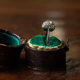 Vintage 18 Karat Weißgold Ring mit Diamanten (Mitte ca. 0.30 ct), 50er Jahre