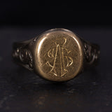 Anello antico da uomo in oro con incisione, fine '800 - Antichità Galliera