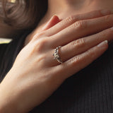 Antiker Solitär aus 18 Karat Weißgold mit einem alten Diamanten im europäischen Schliff von ca. 0.55 ct, 40er Jahre