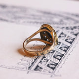 Vintage 18 Karat Gold Saphir und Diamant Ring, 50er Jahre