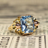 Vintage 14K gold ring with topaz, 50s - Antichità Galliera