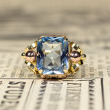 Vintage 14 Karat Goldring mit Topas, 50er Jahre - Antichità Galliera