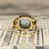 Vintage 14 Karat Goldring mit Topas, 50er Jahre - Antichità Galliera