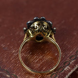 Antiker Ring aus 18 Karat Gold und Silber mit Topas, 40er Jahre – Antichità Galliera