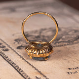Antiker Ring aus 18 Karat Gold mit Topas, 40er Jahre