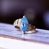 Vintage 18 Karat Gold Ring mit Topas und Zirkonen, 60er Jahre - Antichità Galliera