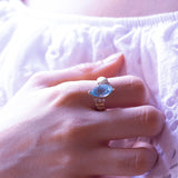 Vintage 18 Karat Gold Ring mit Topas und Zirkonen, 60er Jahre - Antichità Galliera