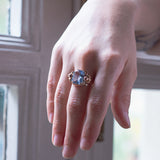 Vintage 14 Karat Goldring mit Topas, 50er Jahre