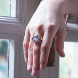 Vintage 14 Karat Goldring mit Topas, 50er Jahre