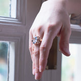 Vintage 14 Karat Goldring mit Topas, 50er Jahre