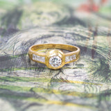 Vintage 18 Karat Gold Diamantring, 60er Jahre - Antichità Galliera